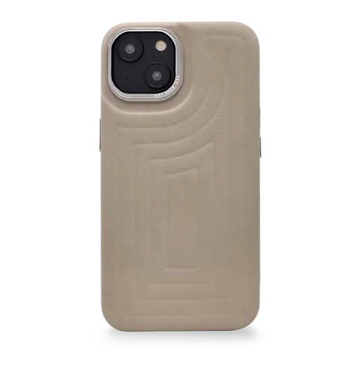 Funda de piel MagSafe para iPhone 14 Plus Beige