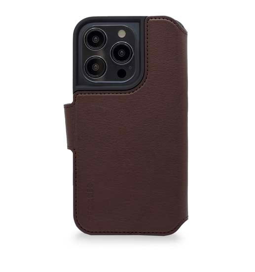 Funda Folio de Piel iPhone 14 Plus Marrón
