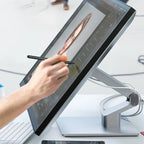 Monitor táctil Clarity Fold Touch 27" 4K UHD con carga USB-C de 65 W, webcam y soporte plegable
