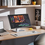 Monitor táctil Clarity Fold Touch 27" 4K UHD con carga USB-C de 65 W, webcam y soporte plegable