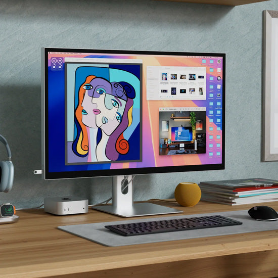 Monitor Aspekt Touch de 32" 4K con pantalla táctil y carga USB de 145 W, color Plata Mate