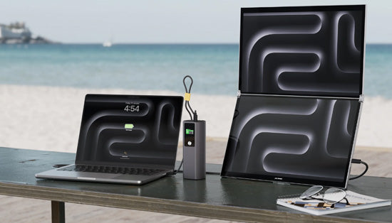 Ark Pro Batería Externa 27.600mAh, Carga USB 160W + Cable USB-C 50cm