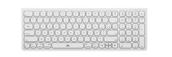Teclado AZERTY inalámbrico recargable USB-C Echelon Compacto Blanco