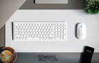 Teclado AZERTY inalámbrico recargable USB-C Echelon Compacto Blanco