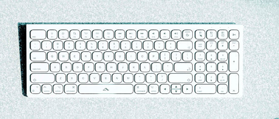 Teclado AZERTY inalámbrico recargable USB-C Echelon Compacto Blanco