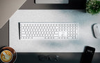 Teclado AZERTY inalámbrico recargable USB-C Echelon Blanco