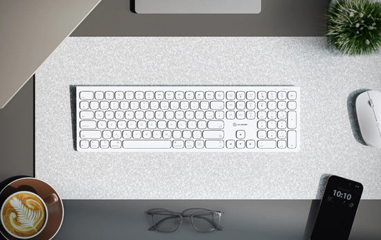 Teclado AZERTY inalámbrico recargable USB-C Echelon Blanco