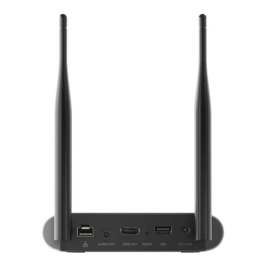 Sistema de presentación inalámbrico Unite 4K con estación base y un botón presentador