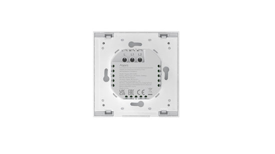 Interruptor de pared inteligente H1 EU (sin neutro, doble botón) Gris