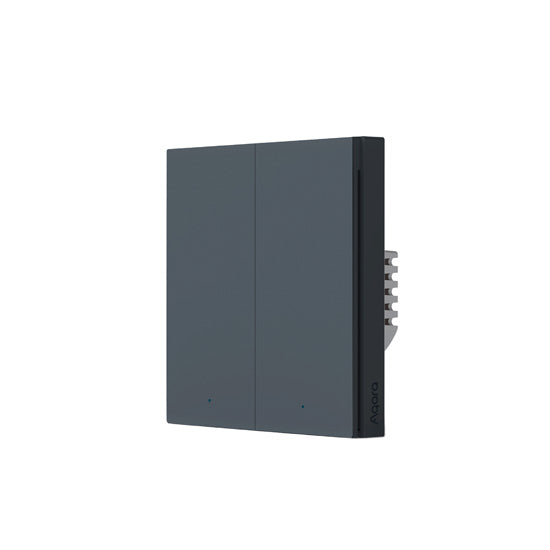 Interruptor de pared inteligente H1 EU (sin neutro, doble botón) Gris