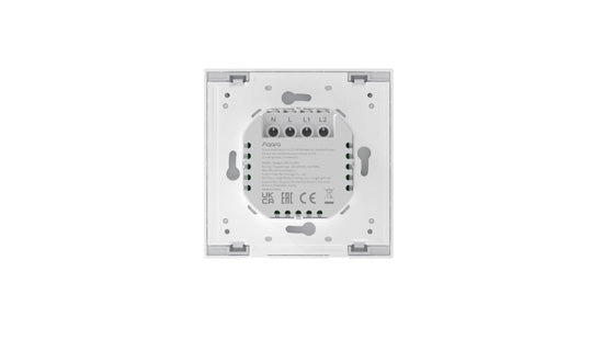 Interruptor de pared inteligente H1 EU (con neutro, doble botón) Gris