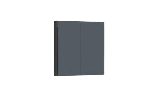 Interruptor de pared inteligente H1 EU (con neutro, doble botón) Gris
