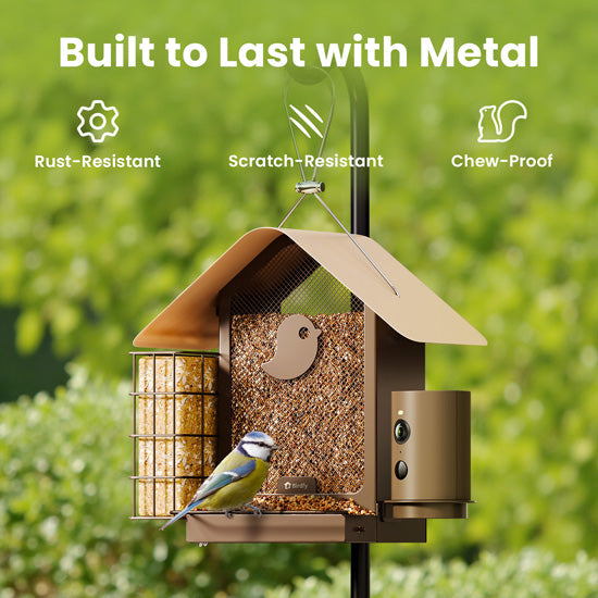 Comedero Metal V con IA y módulo solar