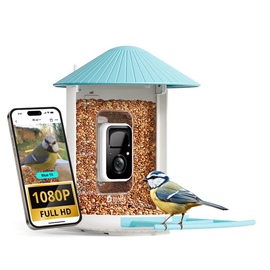 Comedero para pájaros con IA y panel solar