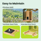 Comedero Bamboo con IA gratis de por vida y energía solar