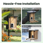 Comedero Bamboo con IA gratis de por vida y energía solar