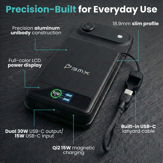 Batería Magnética SolidSafe™ Estado Sólido 10.000mAh Negro