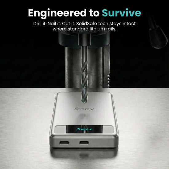 Batería Portátil Magnética SolidSafe™ Estado Sólido 10.000mAh Plata
