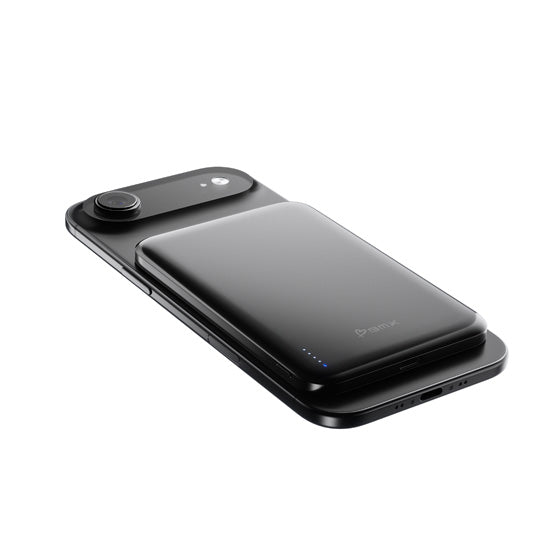 Batería Magnética Inalámbrica SolidSafe™ Air Titanio 5000mAh Qi2 Negra