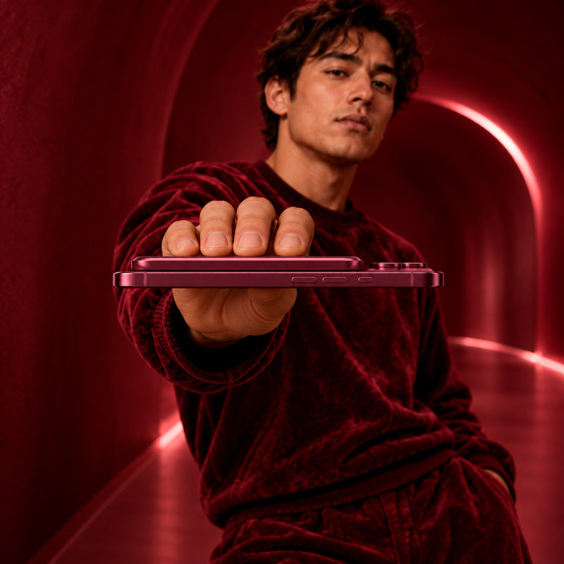 SolidSafe™ Air Titanium 5000mAh Qi2 Batería Magnética Inalámbrica Burgundy