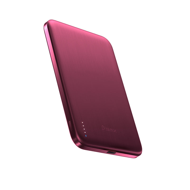 SolidSafe™ Air Titanium 5000mAh Qi2 Batería Magnética Inalámbrica Burgundy