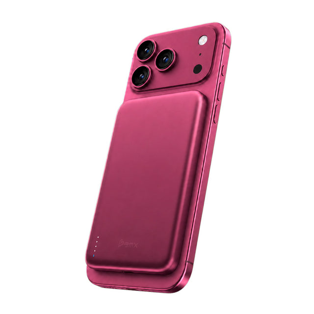 SolidSafe™ Air Titanium 5000mAh Qi2 Batería Magnética Inalámbrica Burgundy