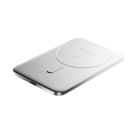 SolidSafe™ Air Titanium 5000mAh Qi2 Batería Magnética Inalámbrica Silver