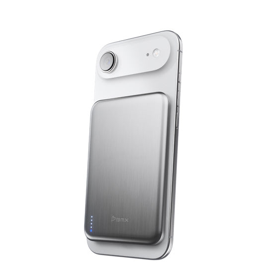 SolidSafe™ Air Titanium 5000mAh Qi2 Batería Magnética Inalámbrica Silver