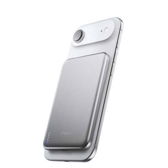 SolidSafe™ Air Titanium 5000mAh Qi2 Batería Magnética Inalámbrica Silver