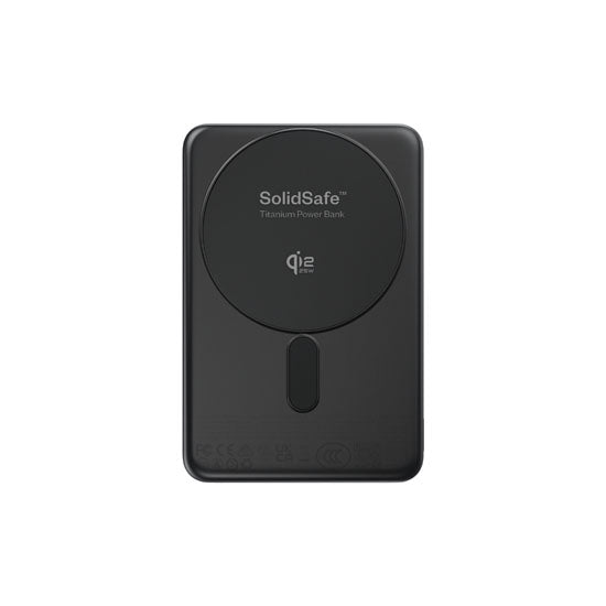 Batería Magnética SolidSafe™ Air Titanium 10.000mAh Qi2.2 Black
