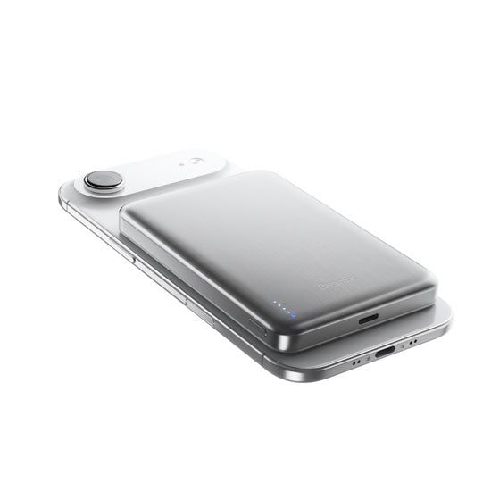 Batería Magnética SolidSafe™ Air Titanium 10.000mAh Qi2.2 Silver