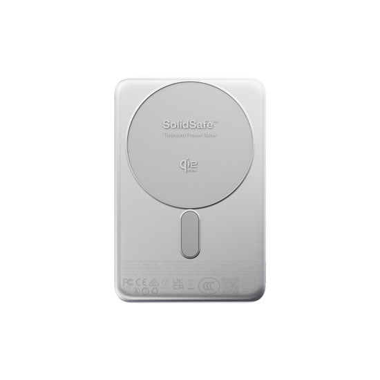 Batería Magnética SolidSafe™ Air Titanium 10.000mAh Qi2.2 Silver