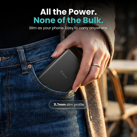 Batería Magnética SolidSafe™ de Estado Sólido 5000mAh Negro