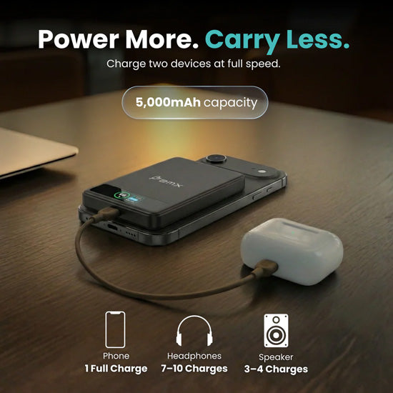 Batería Magnética SolidSafe™ de Estado Sólido 5000mAh Negro