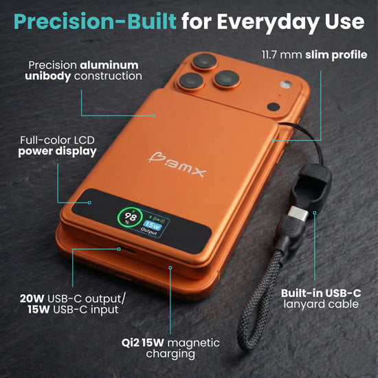 Batería Magnética SolidSafe™ de Estado Sólido 5000mAh Naranja