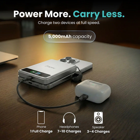SolidSafe™ 5000mAh Solid-State Magnetic Power Bank Silver