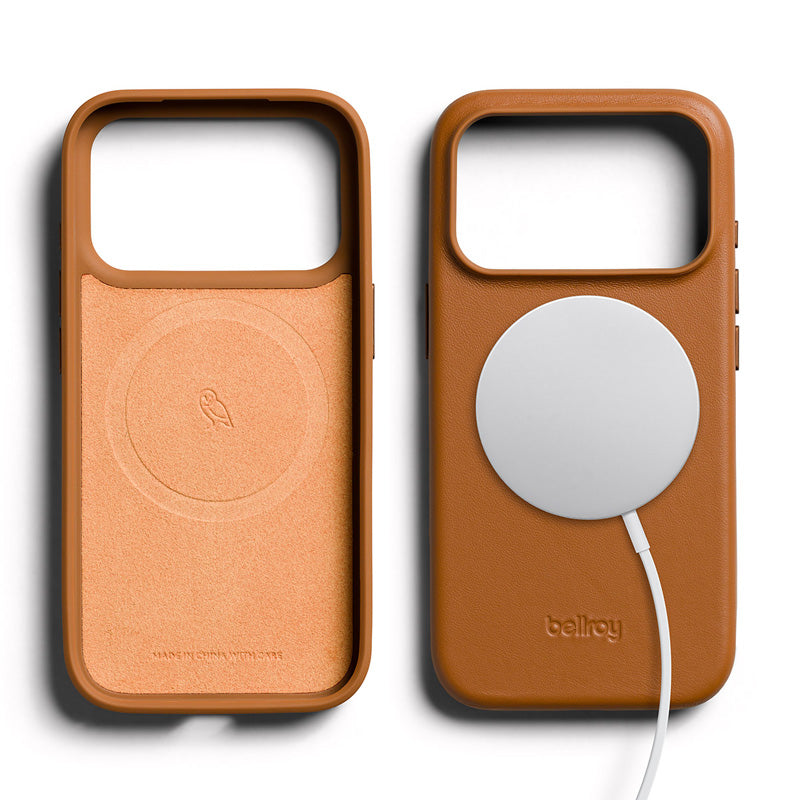 Funda de cuero iPhone 18 Pro / 17 Pro Tan