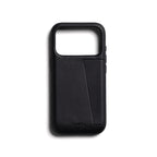 Funda de piel Premium 3 Tarjetas iPhone 18 Pro / 17 Pro Negro