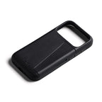 Funda de piel Premium 3 Tarjetas iPhone 18 Pro / 17 Pro Negro