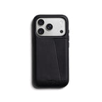 Funda de piel Premium 3 Tarjetas iPhone 18 Pro / 17 Pro Negro