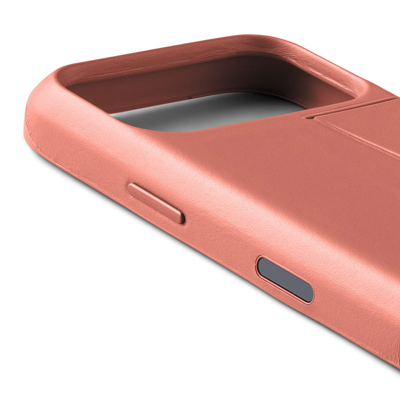 Funda de Cuero Premium 3 Tarjetas iPhone 18 Pro / 17 Pro Canyon