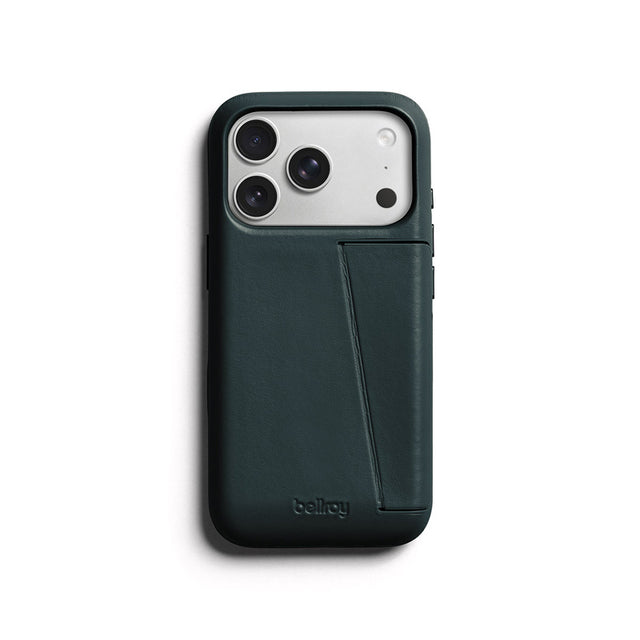 Funda de Cuero Premium 3 Tarjetas iPhone 18 Pro / 17 Pro Deep Ocean
