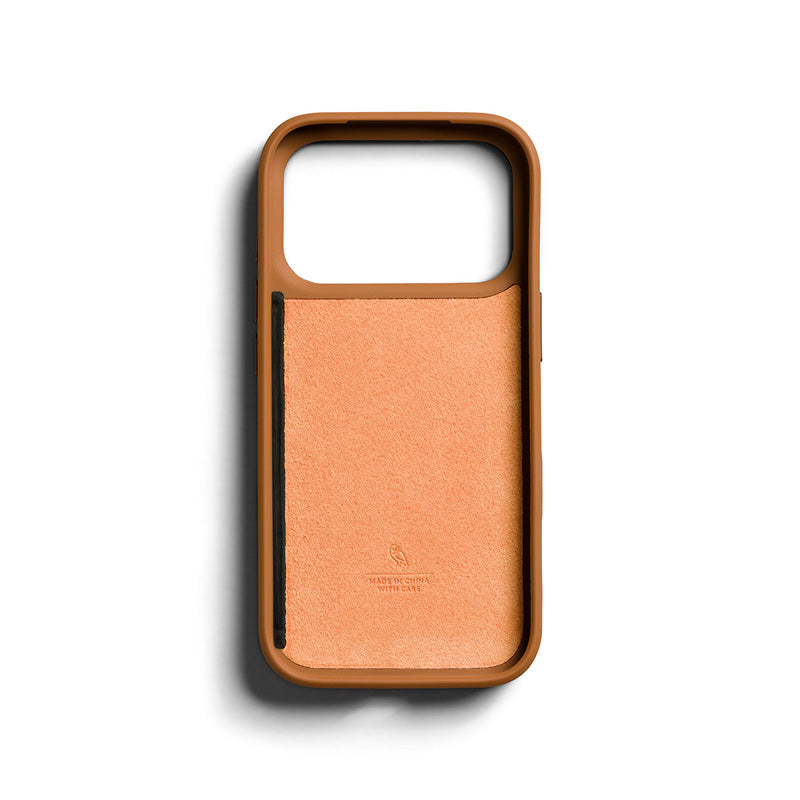 Funda de Piel Premium 3 Tarjetas iPhone 18 Pro / 17 Pro Tan