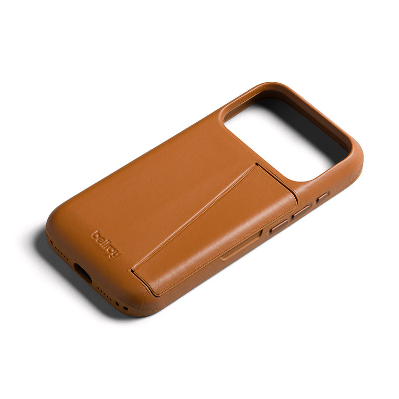 Funda de Piel Premium 3 Tarjetas iPhone 18 Pro / 17 Pro Tan