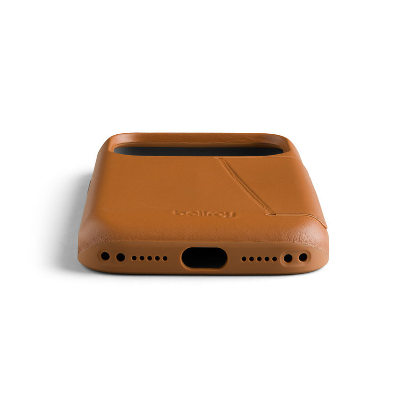 Funda de Piel Premium 3 Tarjetas iPhone 18 Pro / 17 Pro Tan