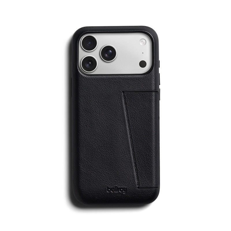 Funda de Cuero Premium 3 Tarjetas iPhone 18 Pro Max / 17 Pro Max Negro