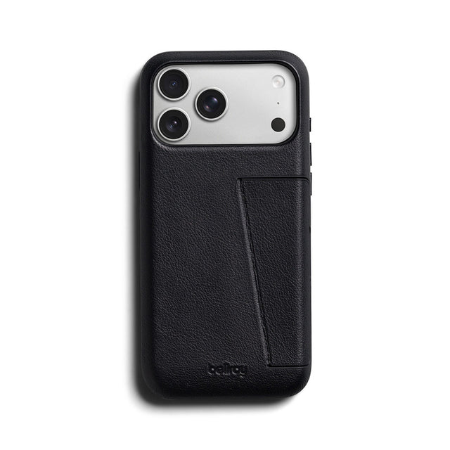 Funda de Cuero Premium 3 Tarjetas iPhone 18 Pro Max / 17 Pro Max Negro