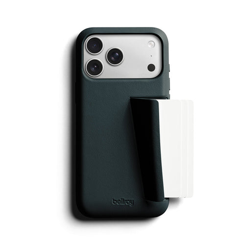 Funda de Cuero Premium 3 Tarjetas iPhone 18 Pro Max / 17 Pro Max Deep Ocean