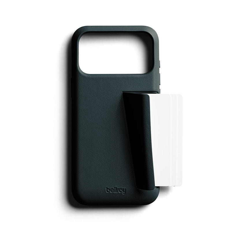 Funda de Cuero Premium 3 Tarjetas iPhone 18 Pro Max / 17 Pro Max Deep Ocean