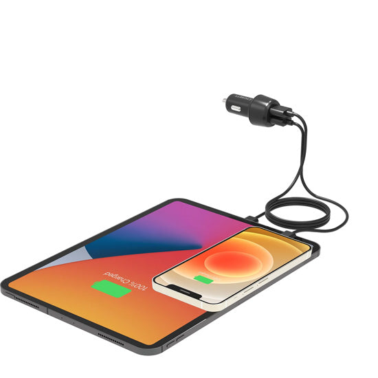 CarPower Cargador de Coche 30W Doble Puerto USB-A Negro